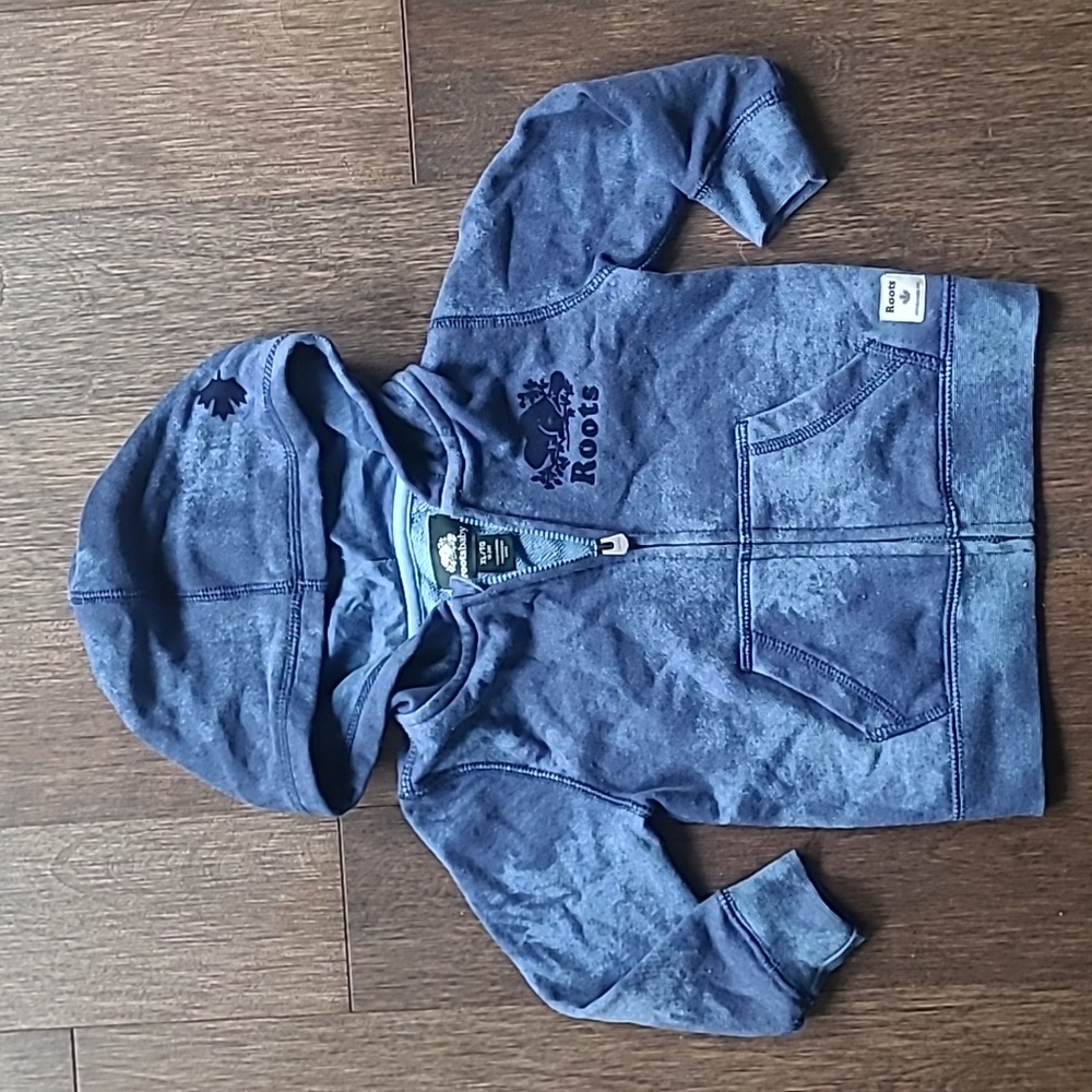 Baby Roots Blue Tie-Dyed Style Hoodie - Zip Up - size XL (18-24M)